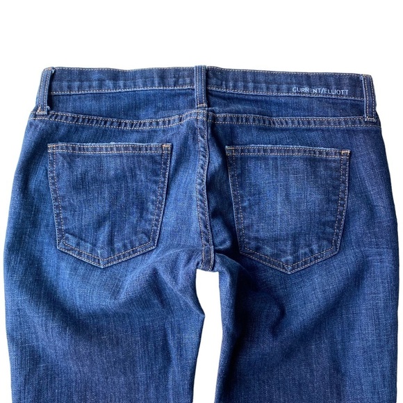 Current Elliot Jeans Size 27 The Beatnik Cuffed Ankle Crop Columbus Blue Wash - Picture 4 of 10